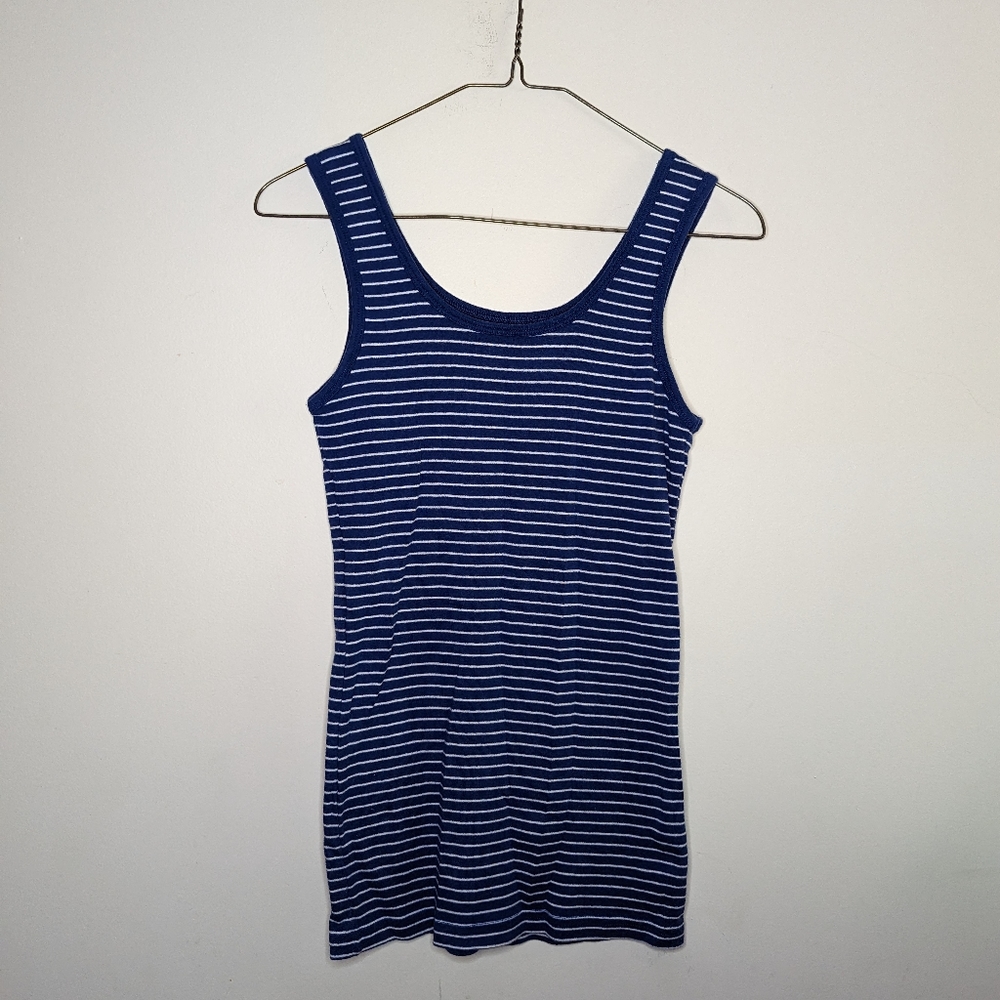 Blue and White Tank Top